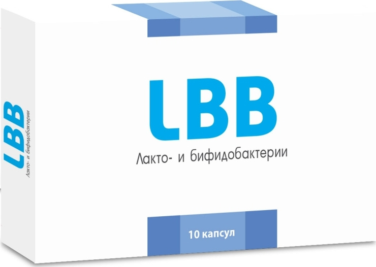 ЛББ лакто и бифидо бактерии капс 600 мг №10 #1