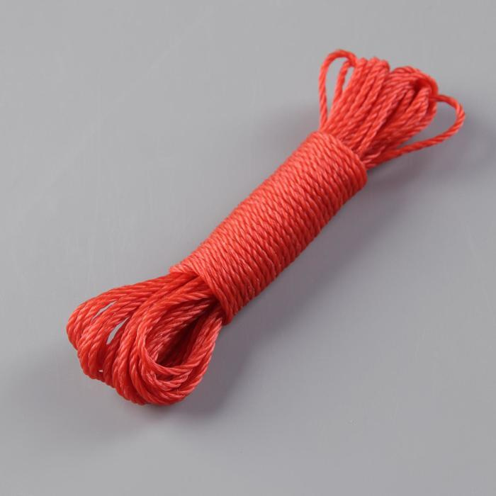 Верёвка бельевая Доляна, d-2,5 мм, длина 10 метров, 3 штуки #1