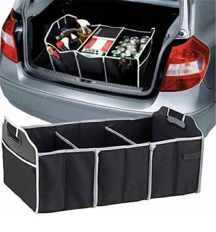 Органайзер в багажник, сумка в автомобиль/ Переносной, складывающийся ящик/ автоорганайзер с отделениями #1
