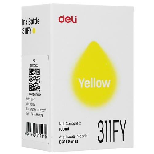 Deli Чернила, оригинал, Желтый (yellow), 1 шт #1