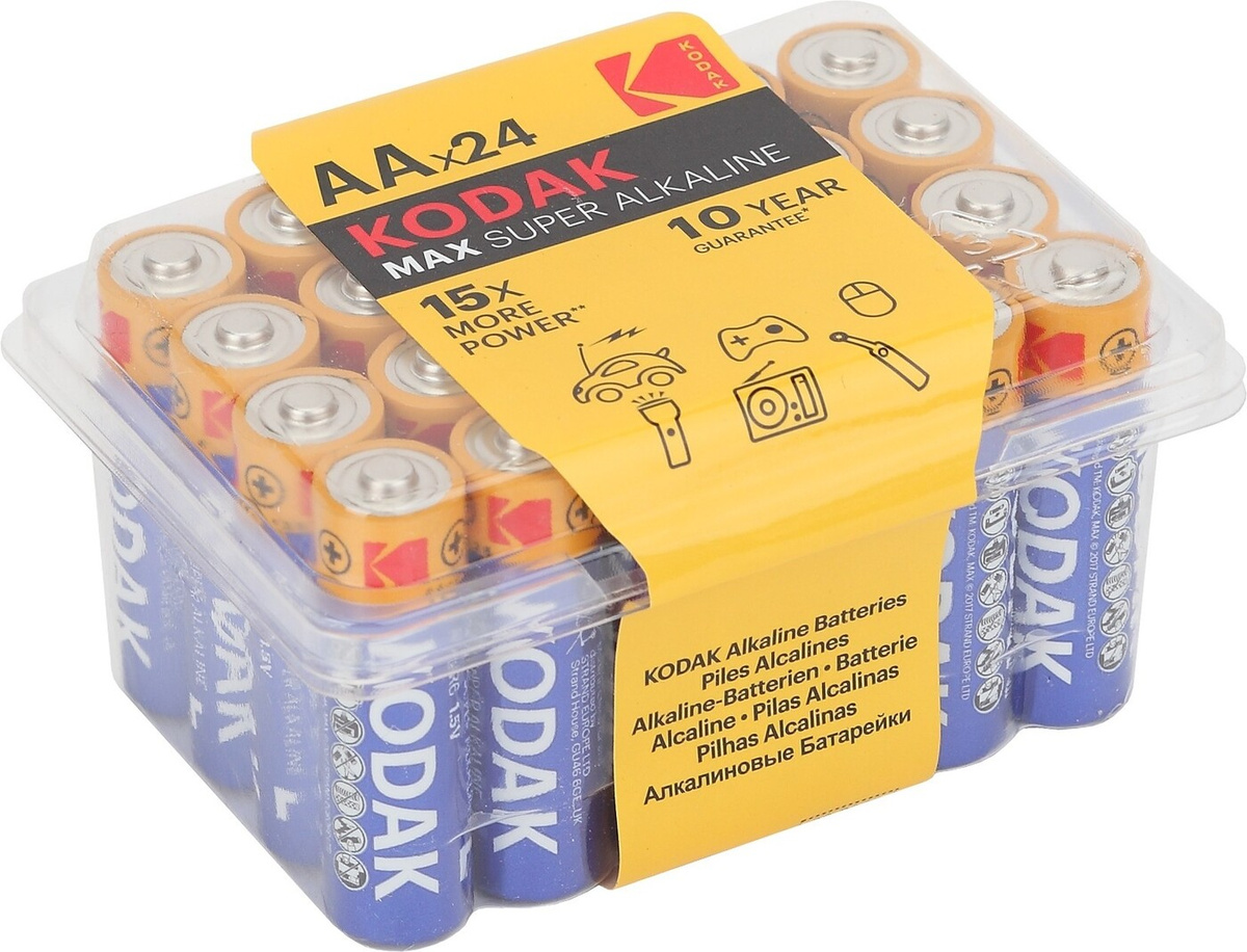 Батарейка Kodak AA, 24 — купить в интернет-магазине OZON с быстрой ...