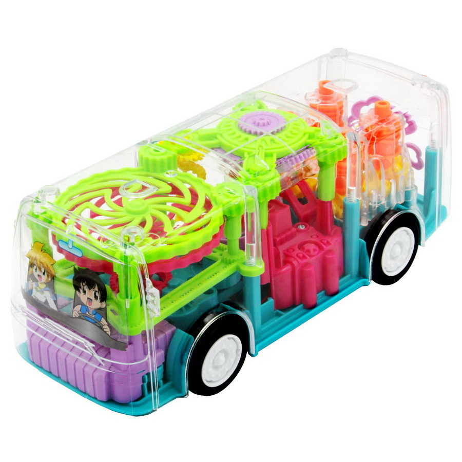 Прозрачный автобус с шестеренками GEAR LIGHT BUS — купить в интернетмагазине OZON с быстрой