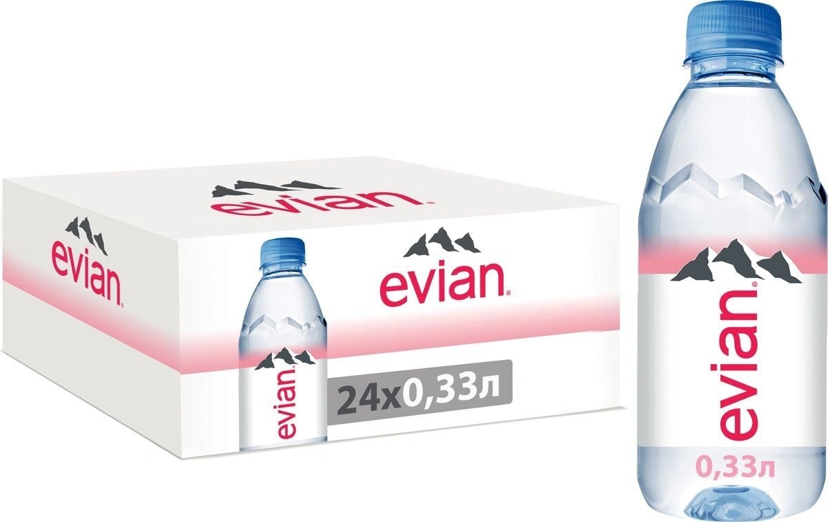 Вода Evian (Эвиан) минеральная природная негазированная 0,33 л х 24 шт ...
