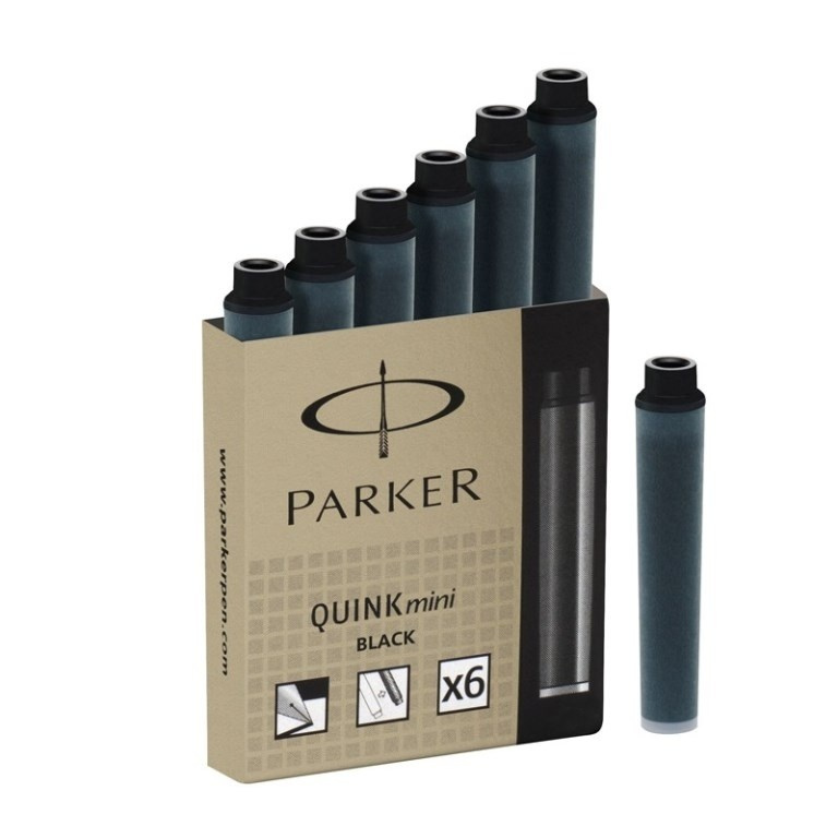 Картридж чернильный мини Cartridge Quink черный для перьевой ручки ...