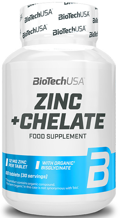 Chelate 10,35 EUR / 100 g Biotech USA Zinc 60 Tabletten Zinkchelat 