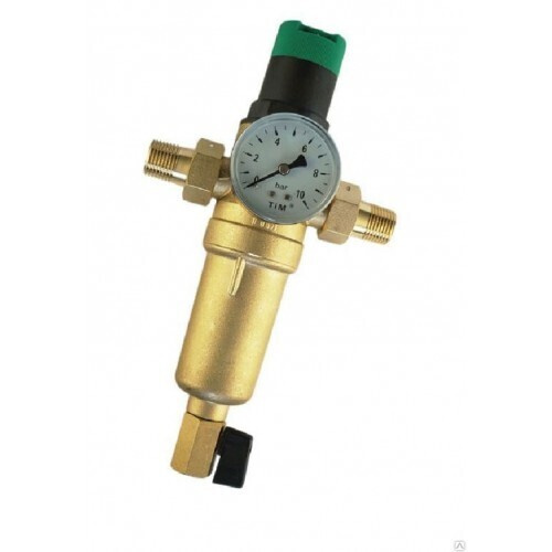 Фильтр промывной с редуктором снижения давления , корпус : латунный 3/4 ...