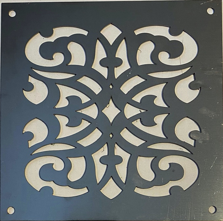 Решетка для трапа 150х150 из нержавеющей стали , шлифованная, рисунок ...