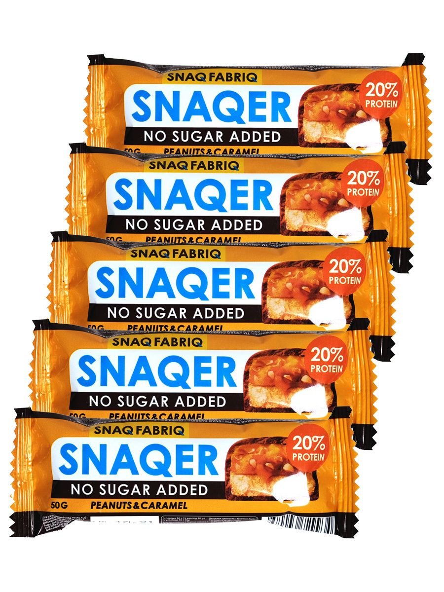 Snaq Fabriq SNAQER Батончик в шоколаде без сахара, 5х50г / Bombbar ...