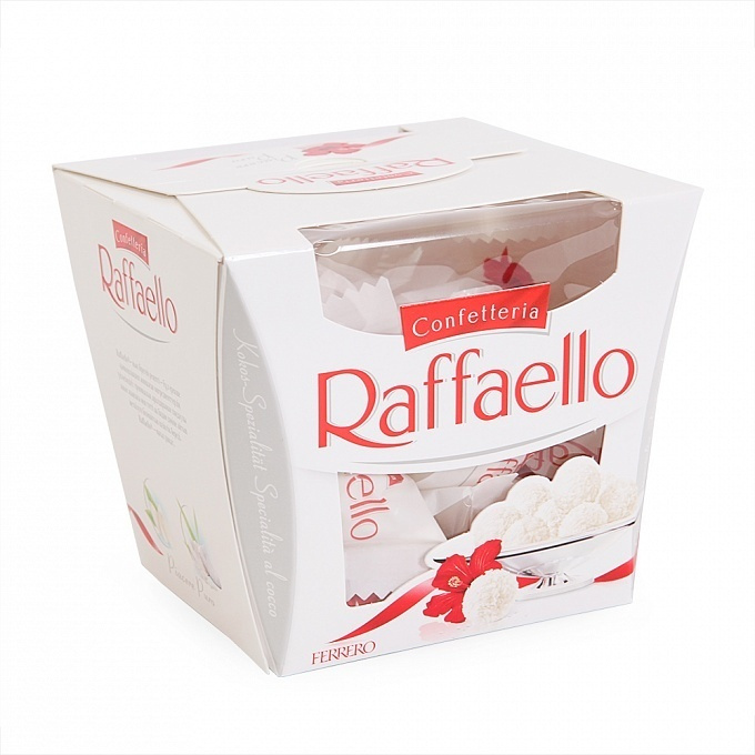 Конфеты Raffaello, c цельным миндальным орехом в кокосовой обсыпке ...