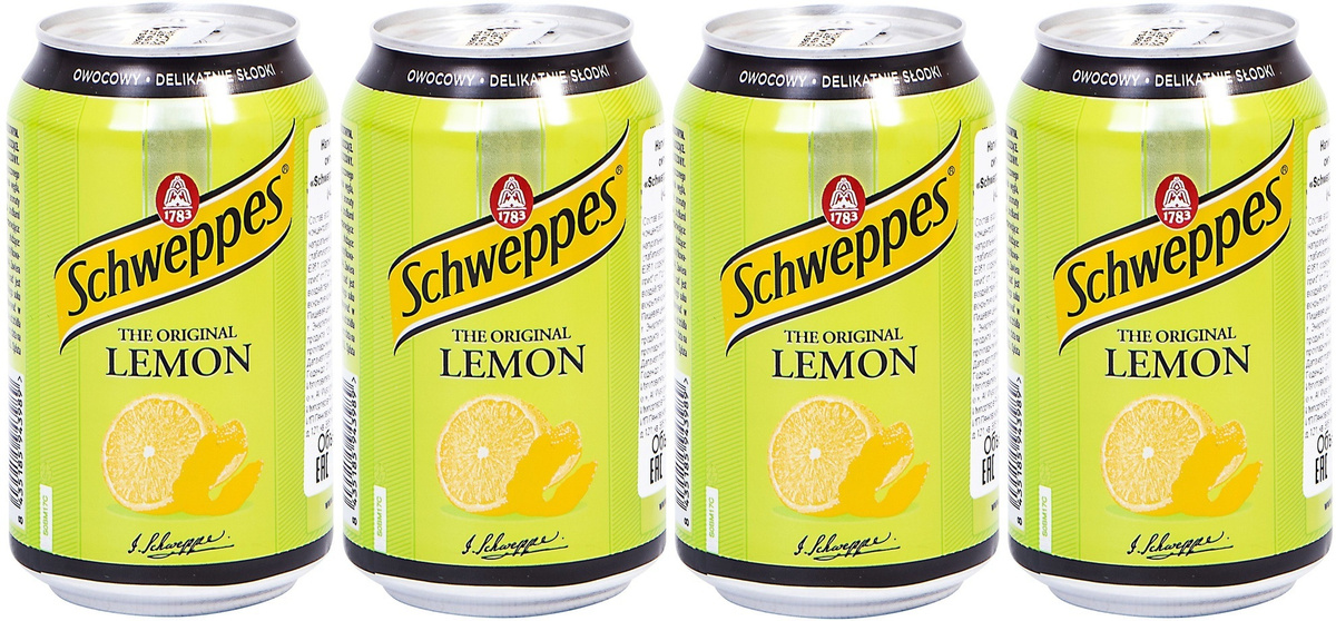 Газированный напиток Schweppes Lemon / Швепс Лимон 4 шт. 330 мл ...