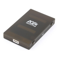 Внешний корпус 2.5 SATA III HDD/SSD, USB 3.0, AgeStar 3UBCP1-6G (BLACK), пластик, черный. Спонсорские товары
