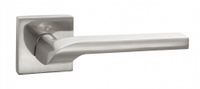 Ручка дверная межкомнатная  на квадратной розетке Puerto INAL 535-03, никель матовый           . Спонсорские товары