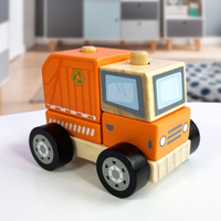 Игрушка деревянная машинка Trefl &#34;Мусоровоз&#34;, каталка-сортер для детей и малышей. Спонсорские товары