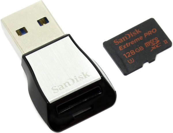 SanDisk Карта памяти Extreme PRO 128 ГБ (SDSQXPJ-128G-GN6M3) - купить с ...