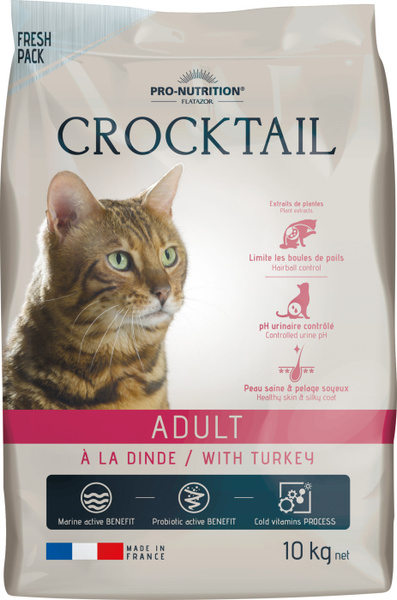 Сухой корм для кошек Flatazor Crocktail Adult With Turkey (10кг ...