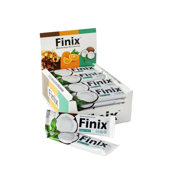 Финиковый батончик "Finix" с кокосом и мятой 24 шт по 30 г - купить с ...