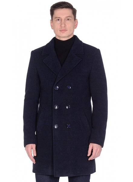 Пальто Caravan Wool, Зима, размер 46-182, цвет синий, Кашемир, Полиамид ...