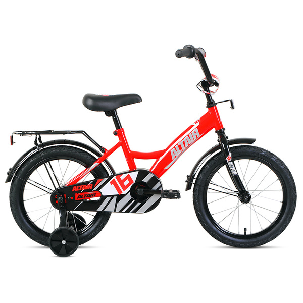 Велосипед ALTAIR KIDS 16 (16" 1 ск.) 2020-2021, красный/серебристый ...