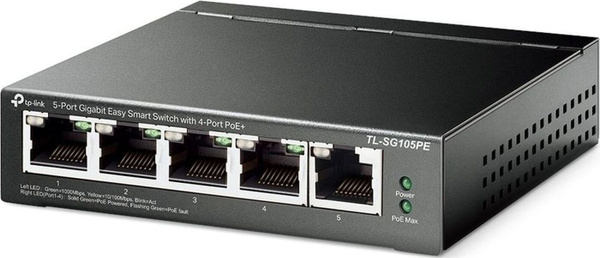 Коммутатор TP-Link TP-Link TL-SG105PE, 5G, 4PoE+ 65W, управляемый ...