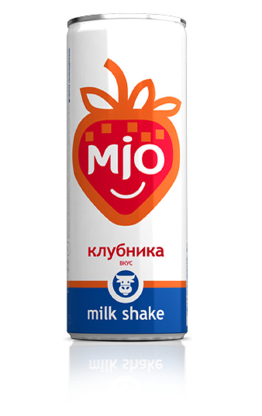 Напиток безалкогольный "МИО" Milk Shake Клубника, сильногазированный в ...