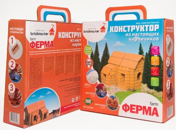 Керамический конструктор Ферма Briсkmaster, 3Д домик из настоящих ...