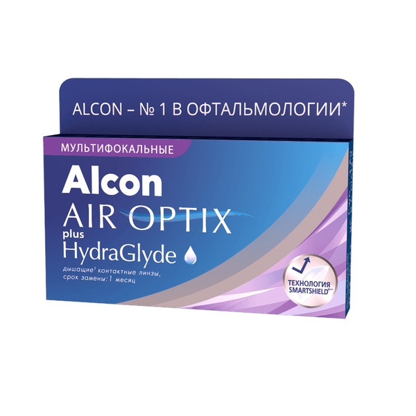 Мультифокальные линзы AIR OPTIX plus HydraGlyde Multifocal (3 линзы) 8. ...