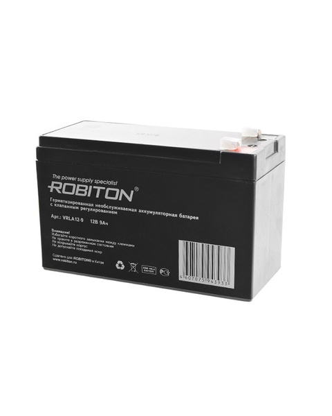 Аккумулятор свинцово-кислотный ROBITON VRLA12-9 - купить с доставкой по ...