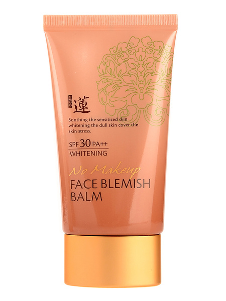 Легкий и невидимый бб крем Welcos Lotus No Make-Up Blemish Balm, 50 мл ...