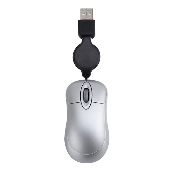 Мини USB проводная мышь с выдвижным кабелем, маленькая, 1600 DPI ...
