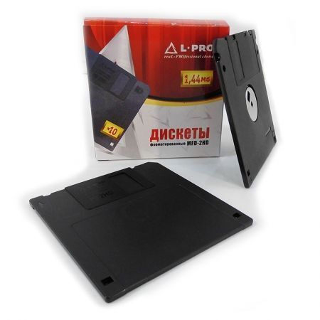 Дискеты форматированные 3.5 дюйма HD 1.44 Мб L-Pro, в картонной коробке ...