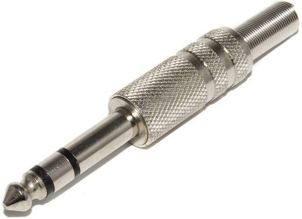 Штекер Jack 6.3 мм, 1/4" TRS, "штекер", стерео, металлический, на ...