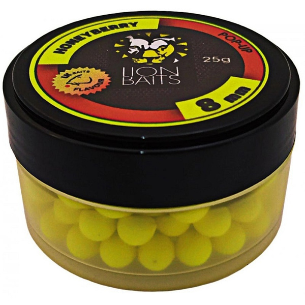 Бойлы плавающие LION BAITS pop-up 8 мм Медовая ягода HONEYBERRY 25 гр ...