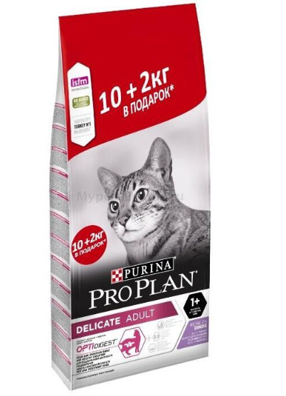 Корм сухой Pro Plan Delicate для взрослых кошек с чувствительным ...