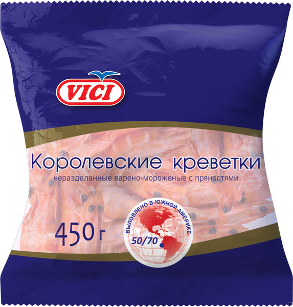 Креветки Королевские 50/70 в/м VICI, 450 г - купить с доставкой по ...