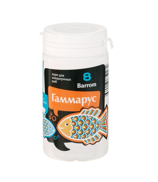 Barrom Корм для рыб Гаммарус тушка, 100 мл / Сухой корм для аквариумных ...