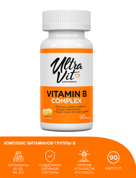 Витамины группы В UltraVit/VPLAB Vitamin B complex, В1, B2, B6, B12 ...