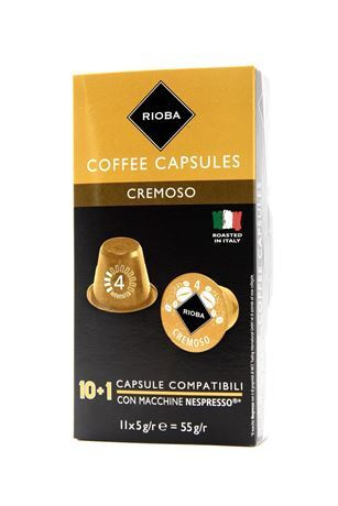 Кофе в капсулах RIOBA / Cremoso / Светлая обжарка / Капсулы для ...