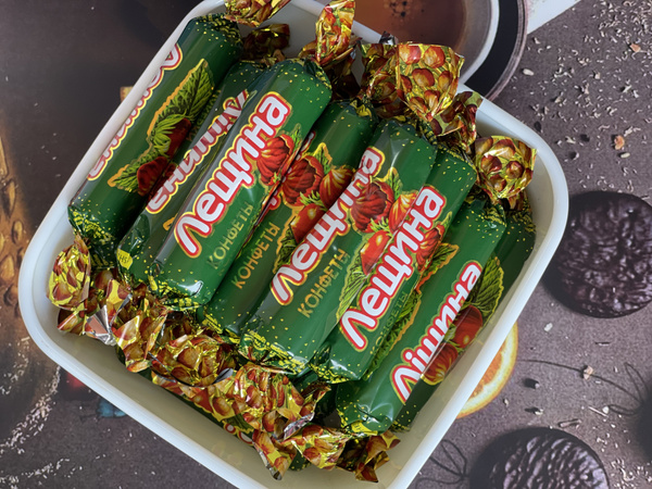 Шоколадная конфета Roshen Лещина с дробленым фундуком, 1 кг/ Рошен ...