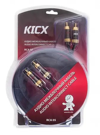 Межблочный кабель Kicx RCA-05 (5,0м - 2 канала) - купить с доставкой по ...