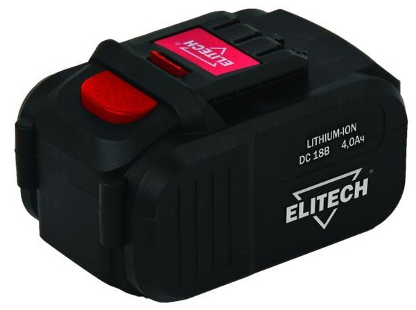 Аккумулятор ELITECH 18 В, 4,0А/ч, Li-ion (слайдер) 1820.067700 - купить ...
