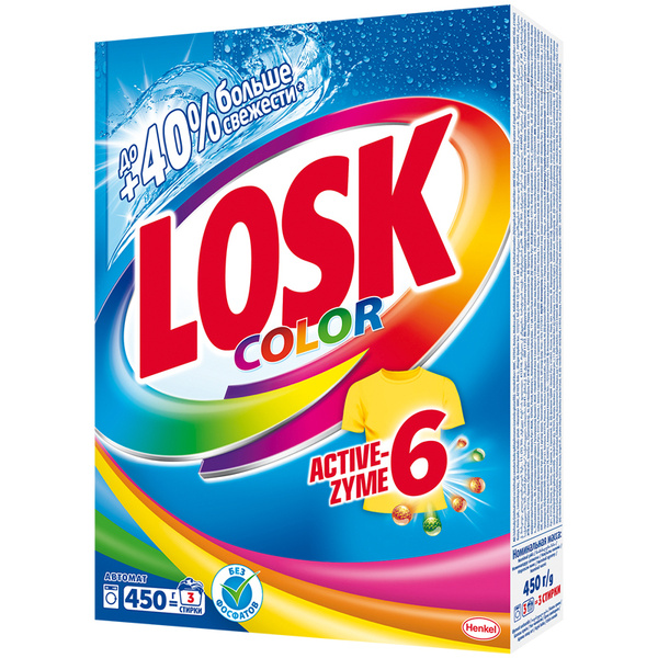 Стиральный порошок Losk Color, автомат, 450 г - купить с доставкой по ...