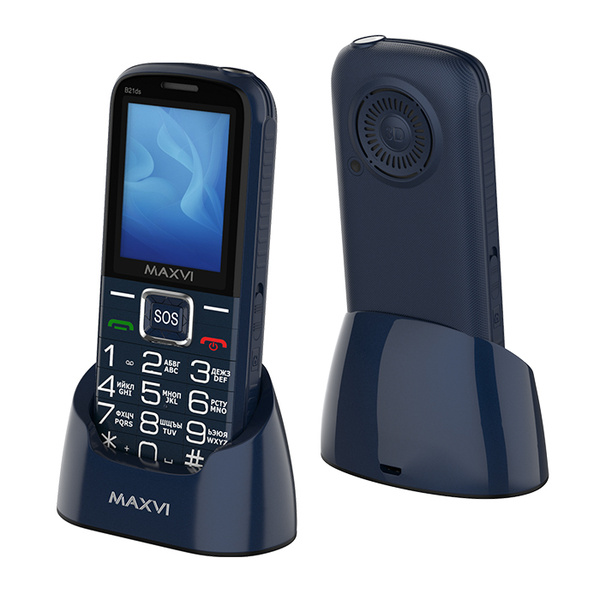 Мобильный телефон MAXVI B21DS BLUE, функциональный телефон с ДОК ...