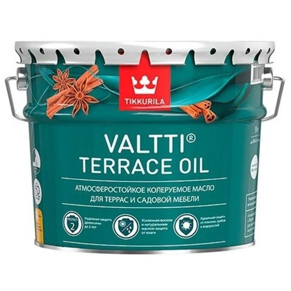 Масло-воск для дерева Тиккурила Масло для террас VALTTI TERRACE OIL EC ...