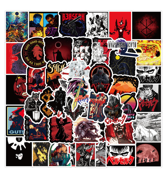 Наклейки Берсерк / Berserk водостойкие 50шт (3-6см) - купить с ...