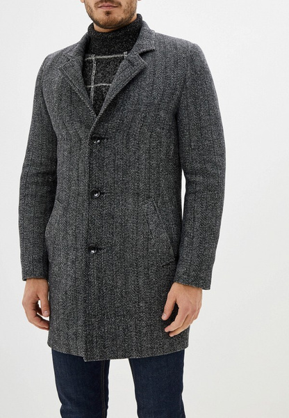 Пальто Caravan Wool, Зима, размер 46-176, цвет серый, Шерсть, Кашемир ...