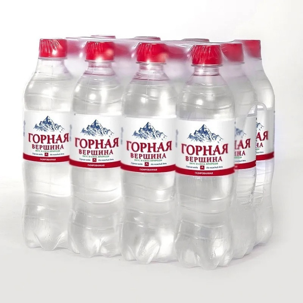 Характеристики Горная вершина Вода Питьевая Газированная 500мл. 12шт ...