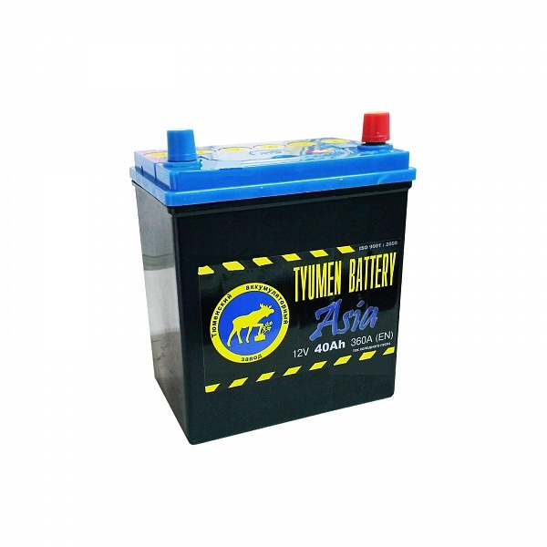 Аккумулятор автомобильный 12v 40 Ah TYUMEN BATTERY ASIA 40 Ah 370 A ...