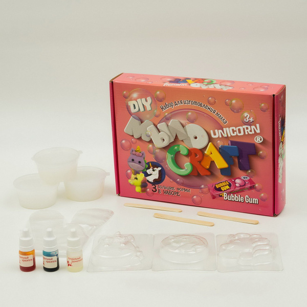 Набор Юного химика, химические опыты МЫЛО CRAFT UNICORN БАБЛ ГАМ ...