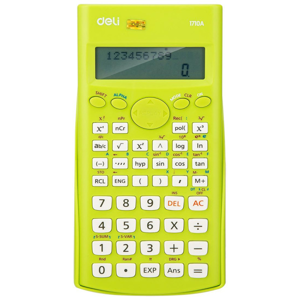 Калькулятор научный, ЕГЭ, Deli,12 разряд, LCD-диспл, питание от батареи ...