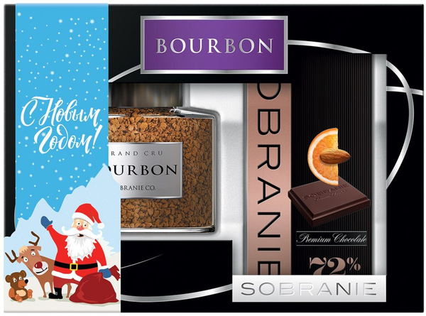 Набор подарочный кофейный: Кофе BOURBON Grand Cru растворимый ...